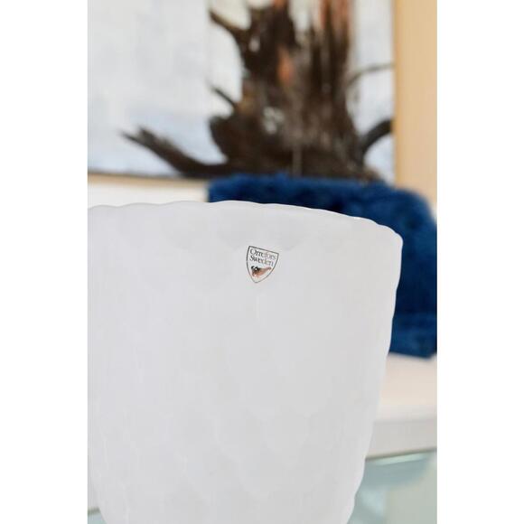 Orrefors Frosted Raspberry Vase - Picture 3 of 5